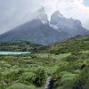 The Cuernos, or Horns, up in the clouds